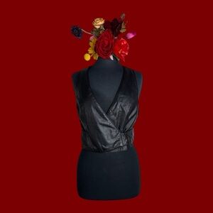 Wilson’s Black Leather Sleeveless Vest